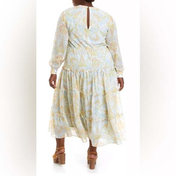 Wonderly Plus Size Printed Long Sleeve Maxi Dress – Size XL - Picture 2 of 9